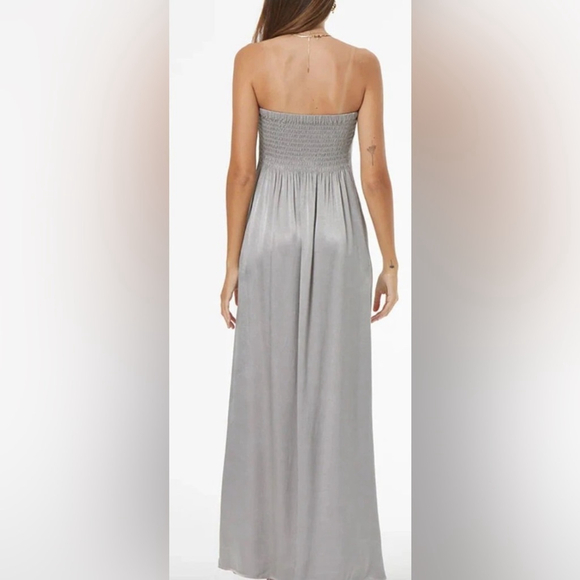 Young Fabulous & Broke Nila Strapless Maxi Dress, Silver - Picture 2 of 8